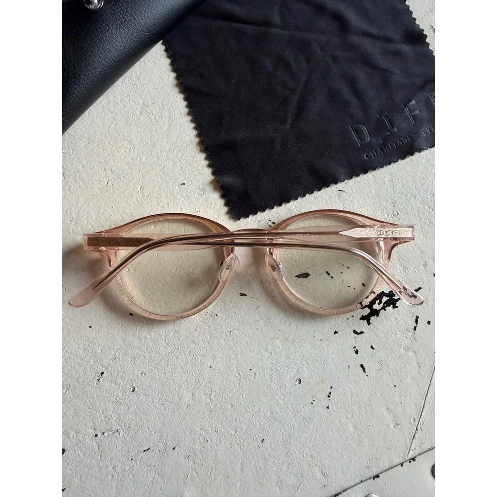 DIFF Eyewear Banks‎ Blue Light Glasses Pink Clear Women's One Size Excellent